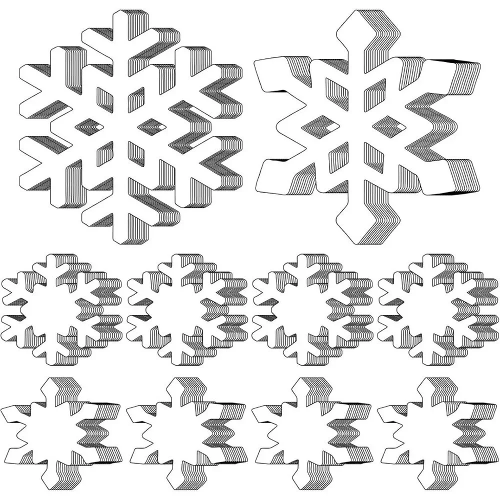 Festive 90 Pcs Snowflake Cutouts with Adhesive Dots - Perfect for Winter Themes